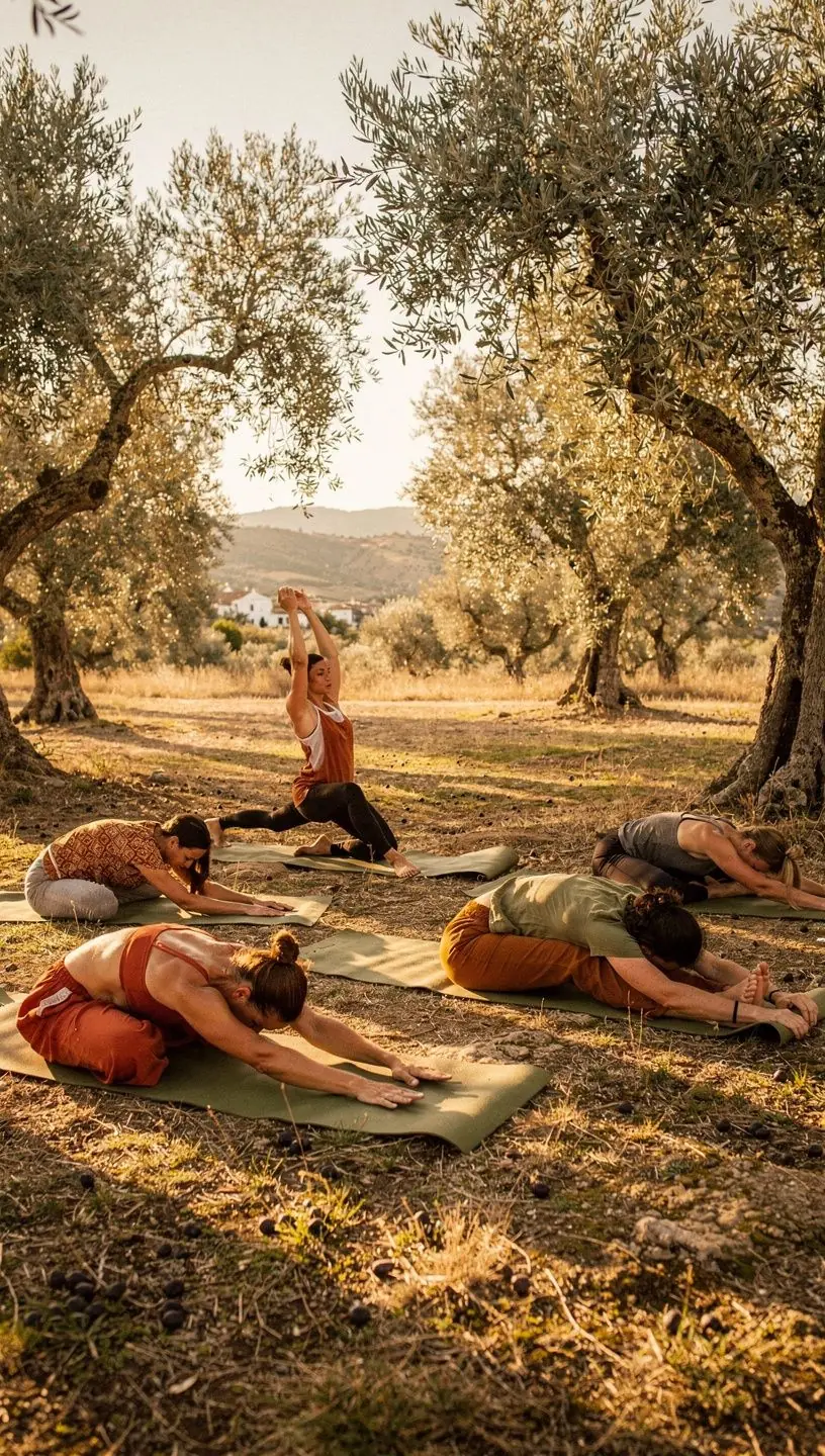Un entrenador guiando a un deportista en una sesión de yoga, enfatizando la mejora del rendimiento deportivo.