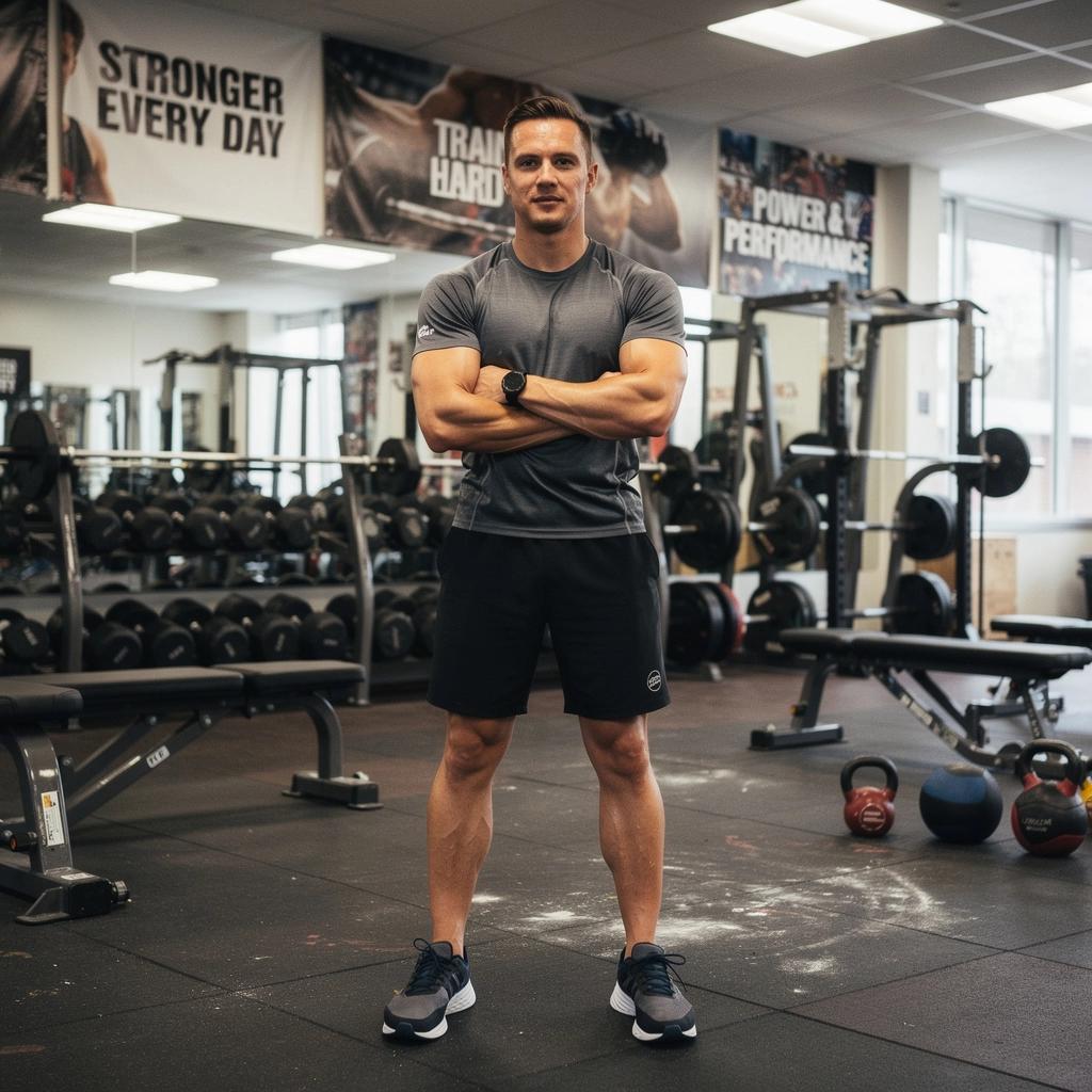 Hombre en meditación después de una sesión de yoga, reflejando calma y concentración.